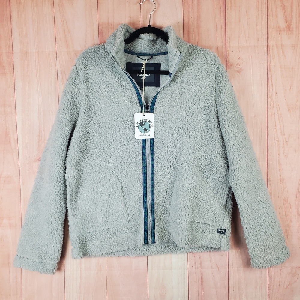 Toad & Co Sherpa Womens Jacket Sz M Medim Long Sleeve Pockets Full Zip‎
